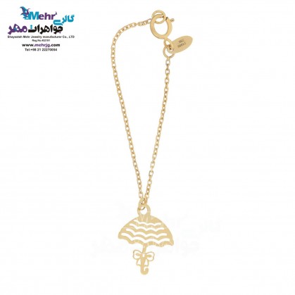 Gold Watch Pendant - Umbrella Design-MW0285